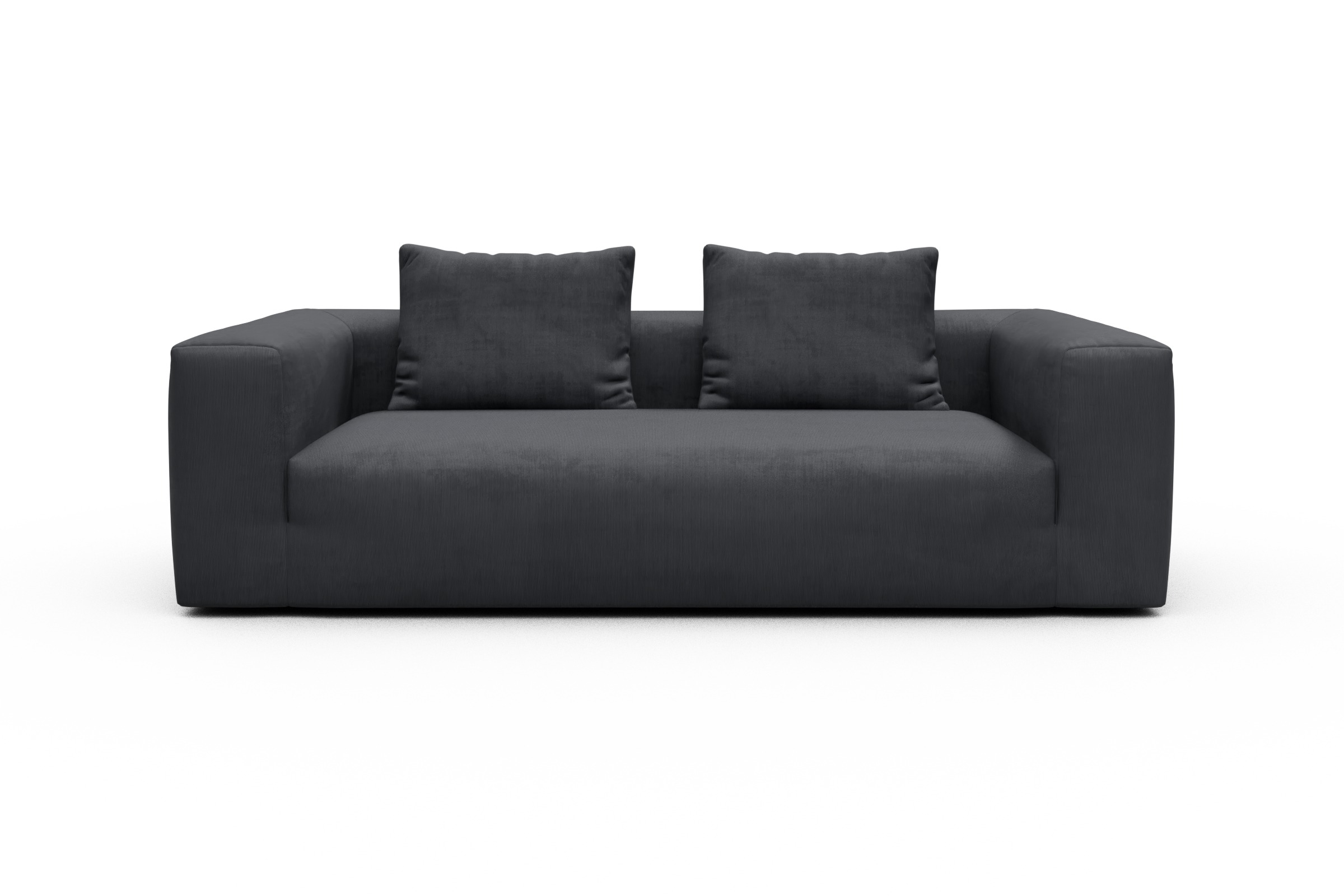 Skandi Home Sofa Fred 3-Sitzer Cordufine-Slate-Grey moebelfaktor