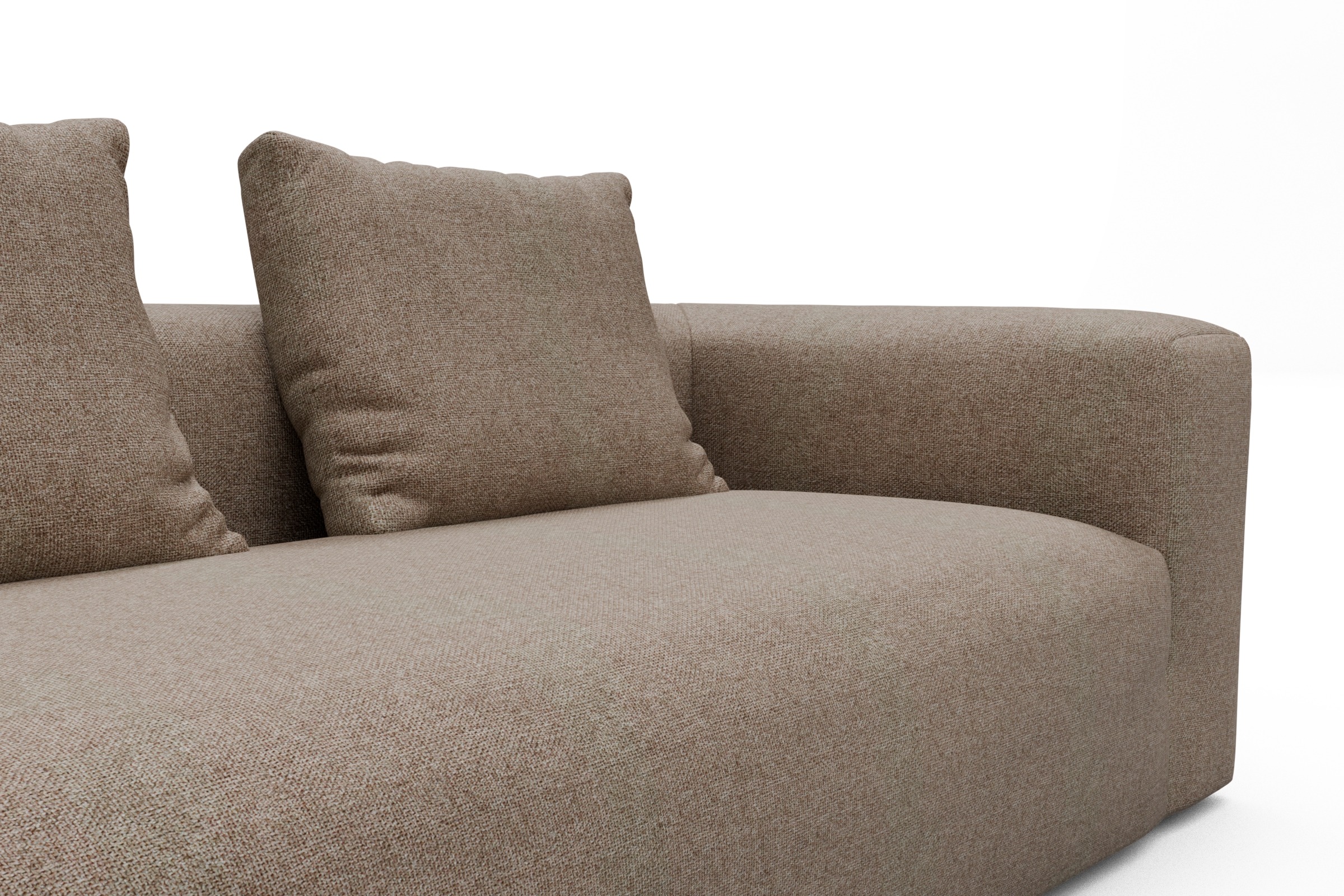 Wohnlandschaft Fred Relax-Ecke rechts mit 2-Sitzer und Chaiselongue links Sama-Antelope