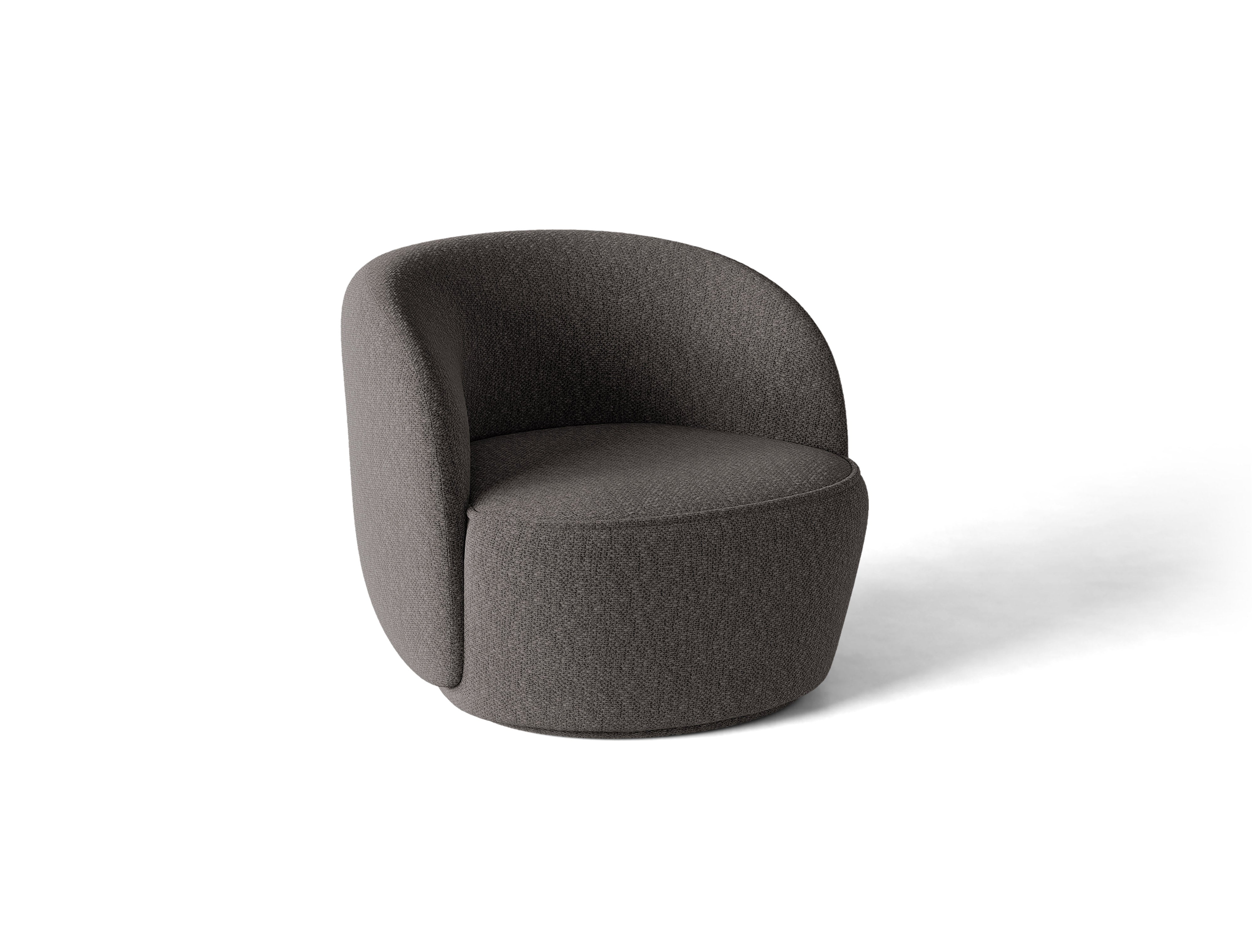 Micadoni Jonas Drehbarer Sessel Chenille Cover Me Dunkelgrau