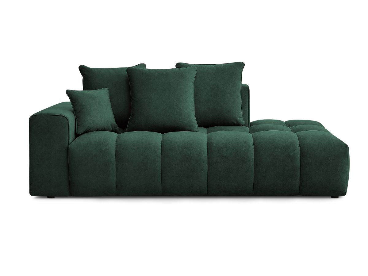 Bobochic Mont-blanc Sofa 4-Sitzer Samt Grün Armlehne links