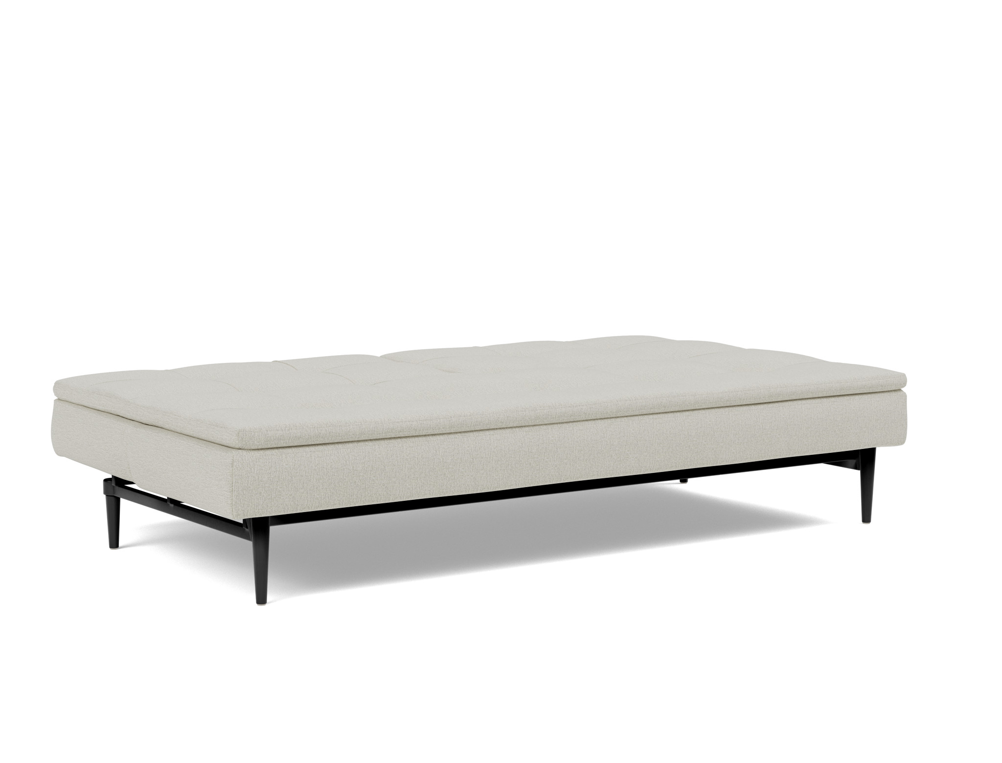Schlafsofa Dublexo Flachgewebe Mixed Dance 527-Natural Beine Styletto Eiche schwarz