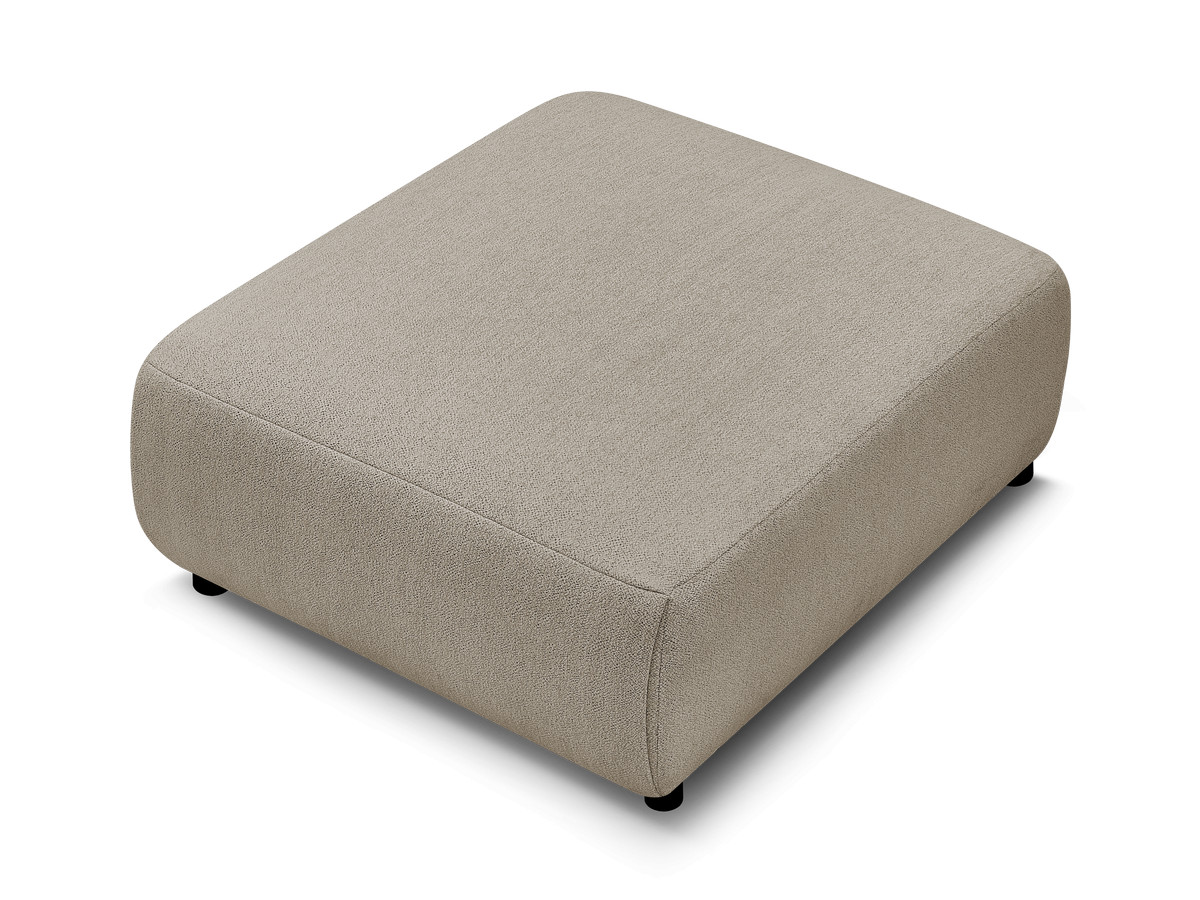 Bobochic Jana Pouf 94 × 114 cm Melange-Stoff Taupe