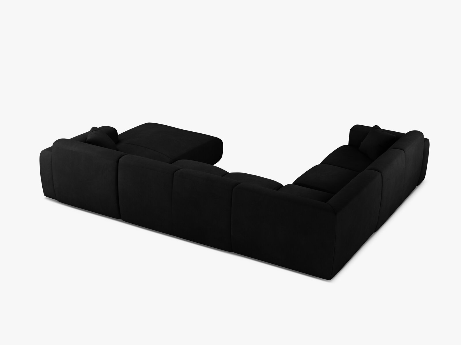 Micadoni Molino Panoramasofa Links Chenille Rebel Schwarz