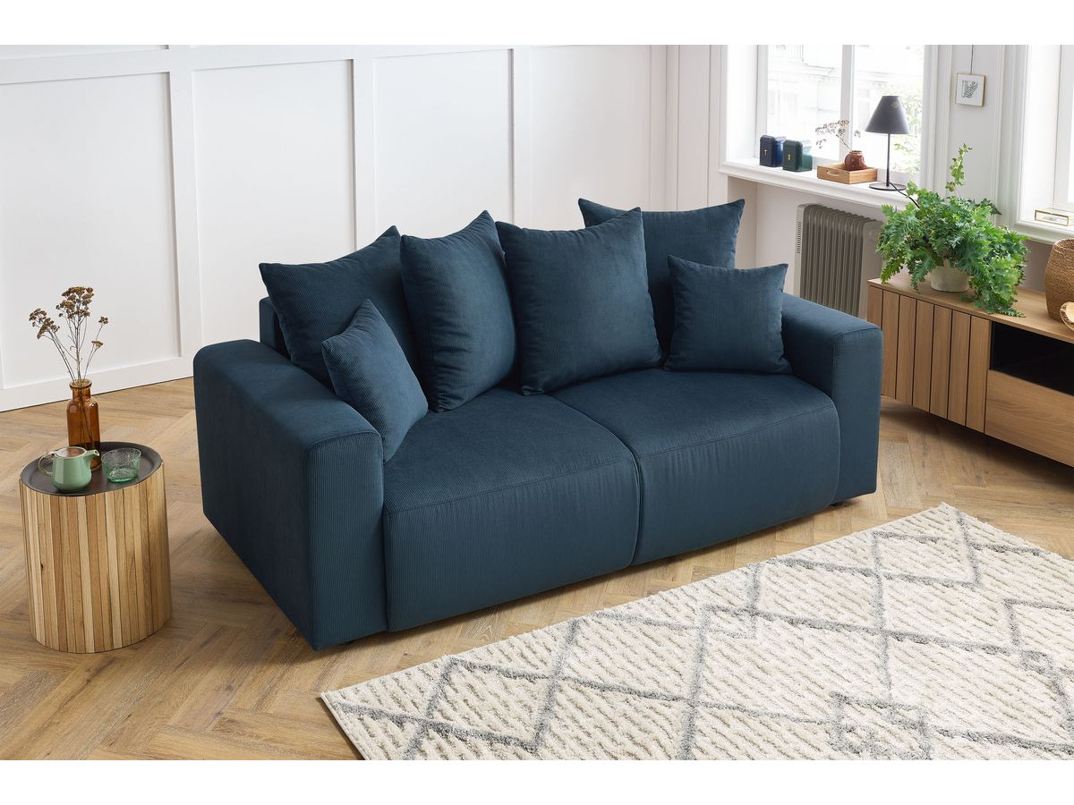 Bobochic Envy Sofa 2-Sitzer Cordsamt Dunkelblau