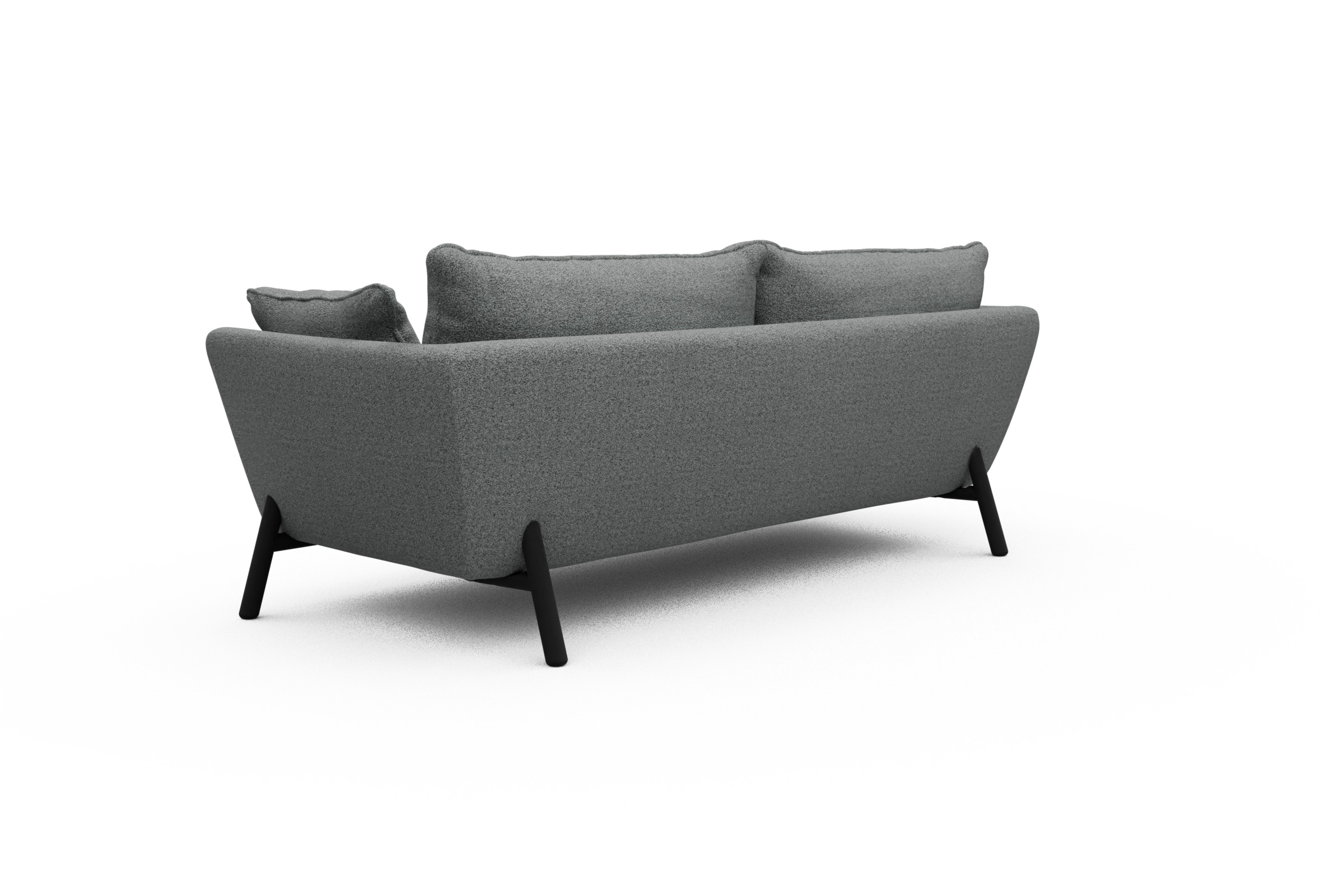 Sofa Emil PREMIUM 3-Sitzer Beinfarbe Eiche Schwarz Aivi-Gravet-Grey