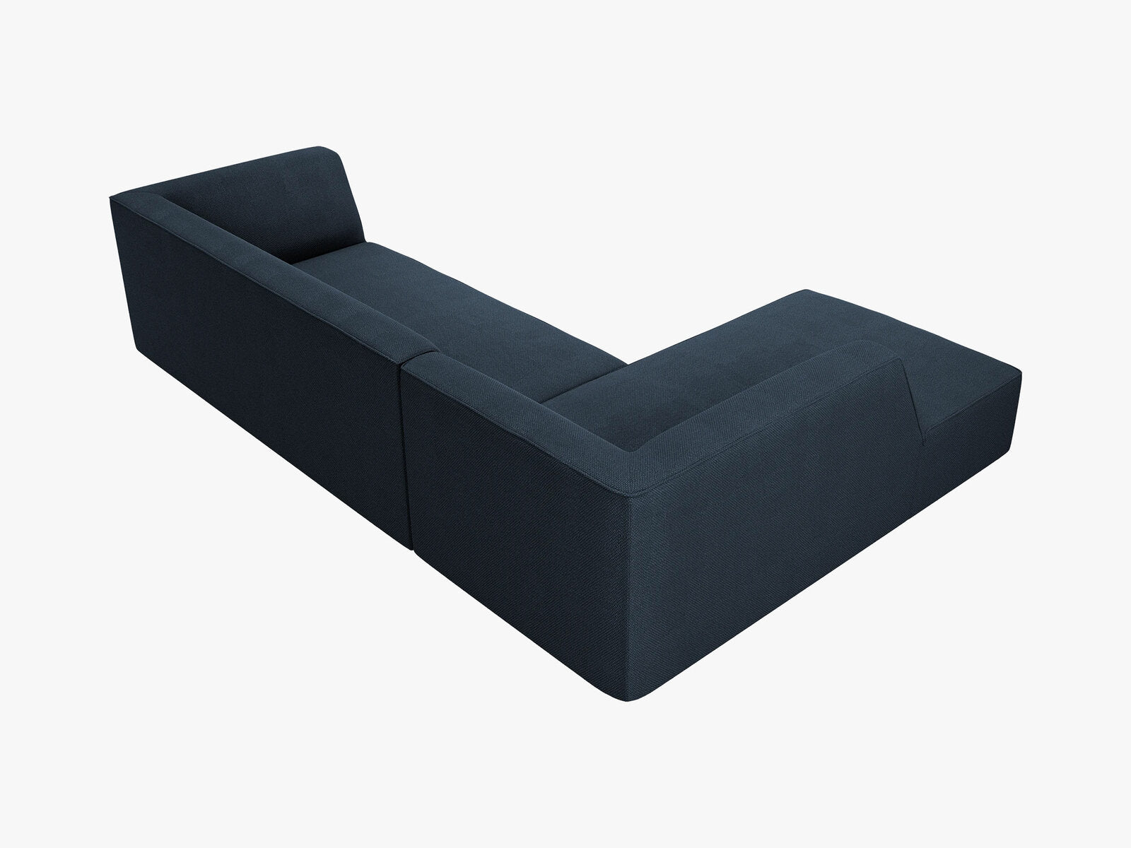 Micadoni 4-Sitzer Modular Sofa Ruby Links Strukturierter Stoff Ottawa Marineblau