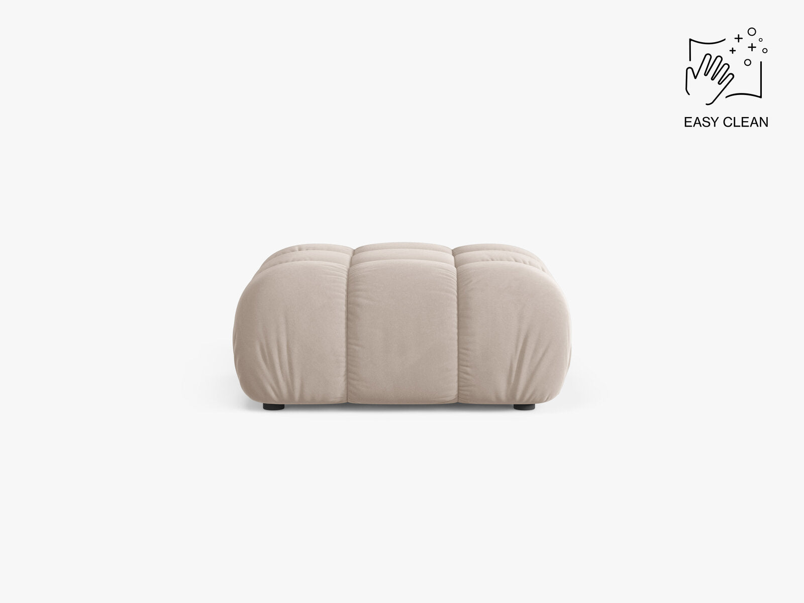 Micadoni Hocker Bellis Samt Venus Helles Beige