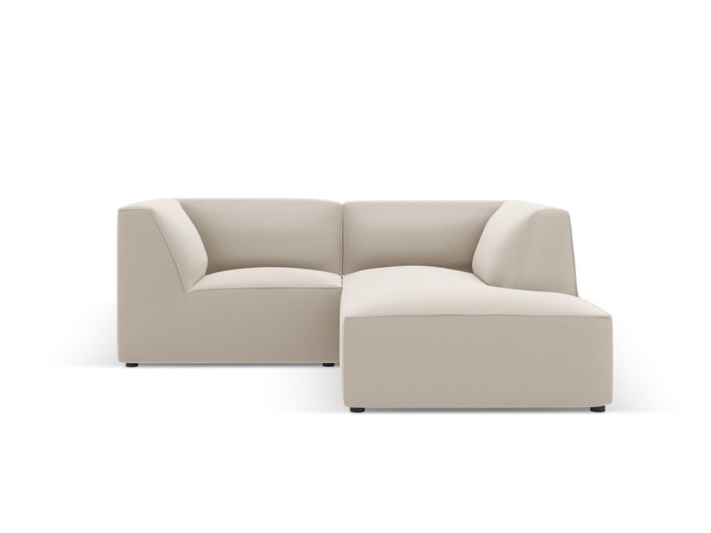 Cosmopolitan Design Ecksofa Siena 3-Sitzer Kunstleder Pacifico Taubengrau Rechts