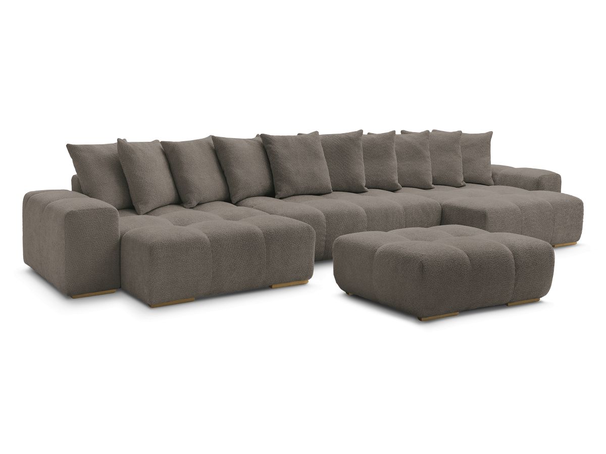 Bouclé-Stoff · Braun