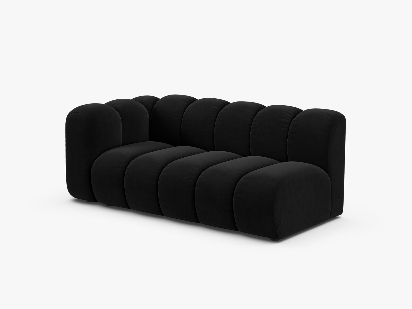 Micadoni Modul Lupine 3-Sitzer Samt Salvador Schwarz Links