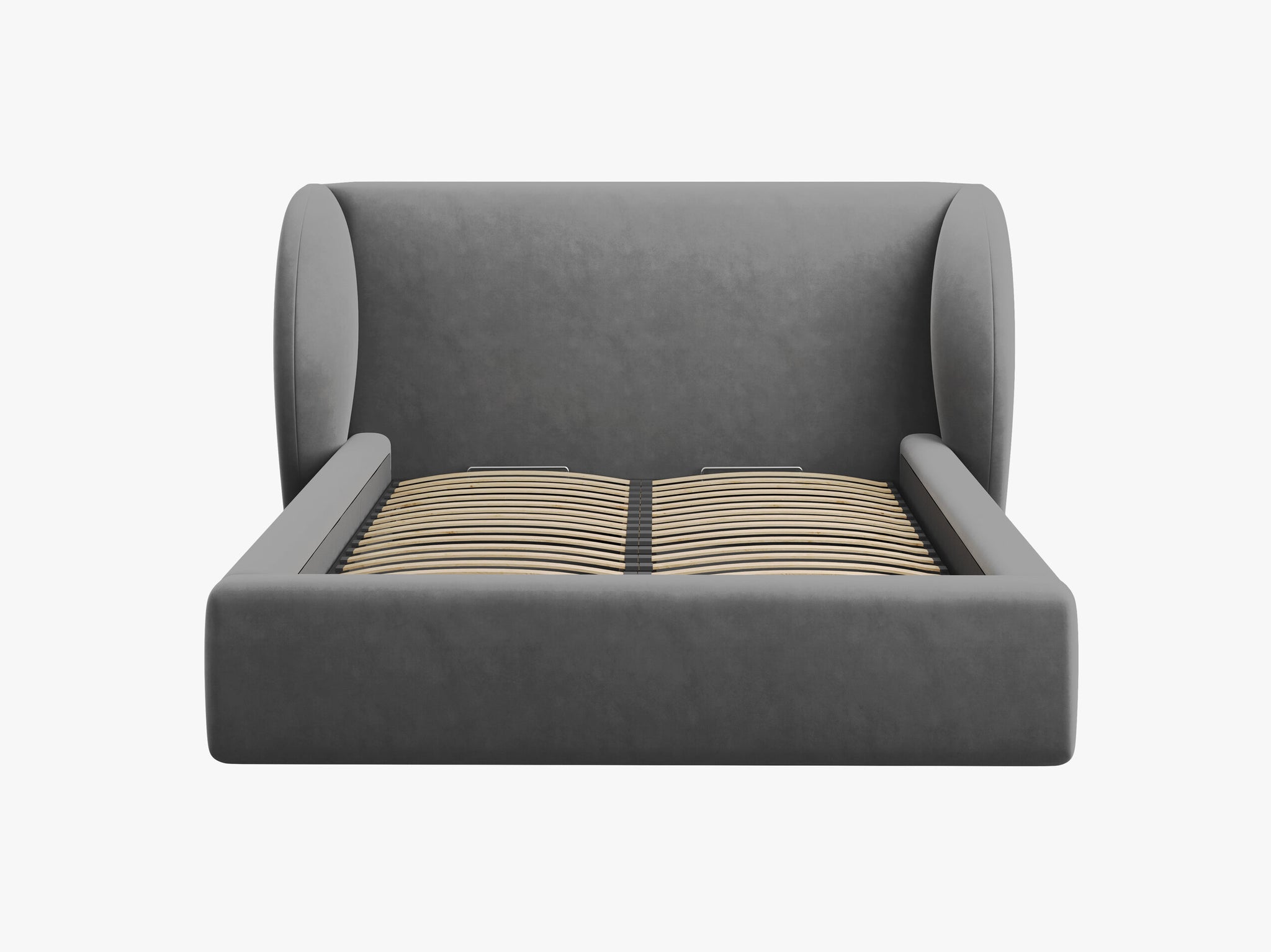 Micadoni Polsterbett Miley Samt Bluvel Grau 180x200