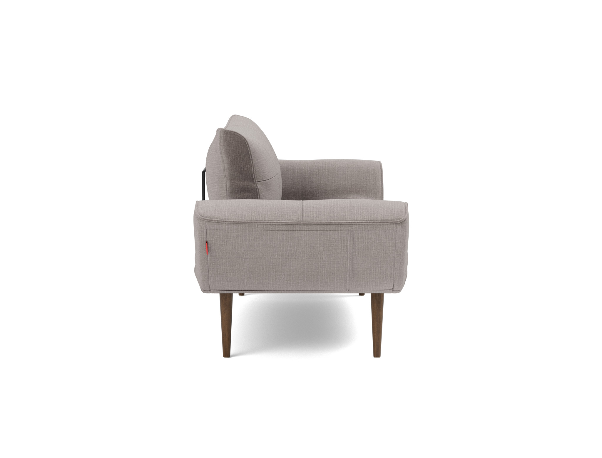 Tagesbett Zeal Chenille Esina 418-Truffle Beine Styletto Eiche dunkel