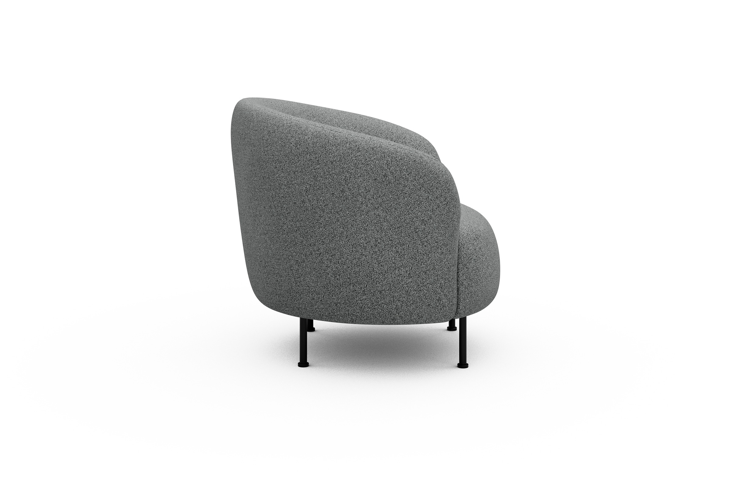 Sessel Ronda Metallbeine Schwarz Aivi-Gravet-Grey