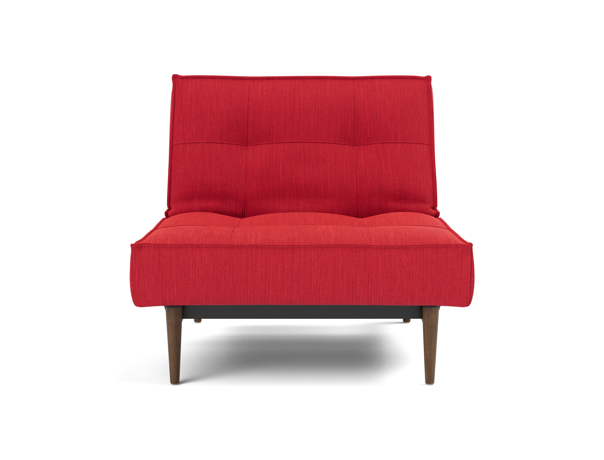Sessel Splitback Flachgewebe Elegance 511-Red Beine Styletto Eiche dunkel