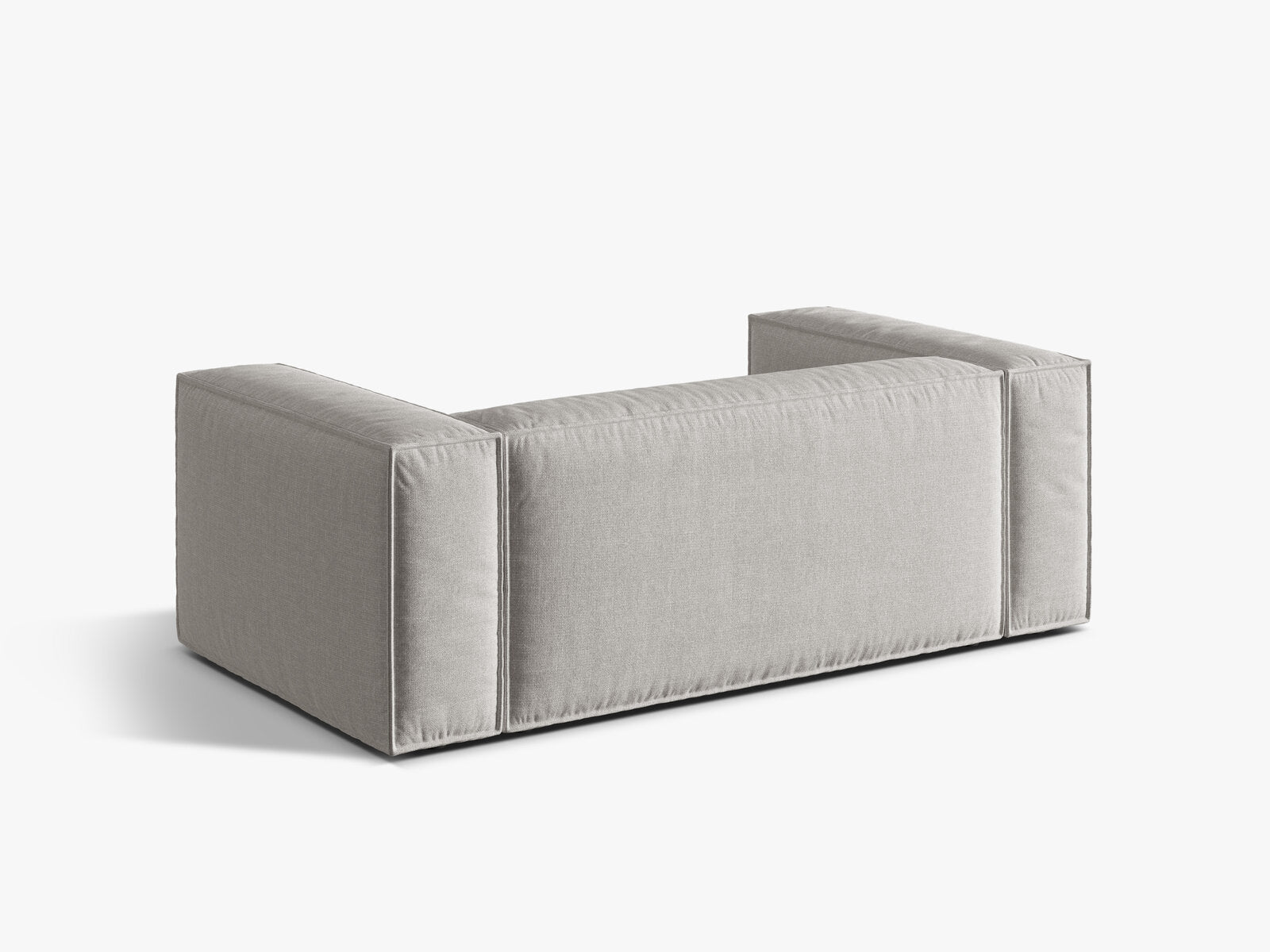 Micadoni Sofa Nuria 2-Sitzer Strukturierter Stoff Hellgrau