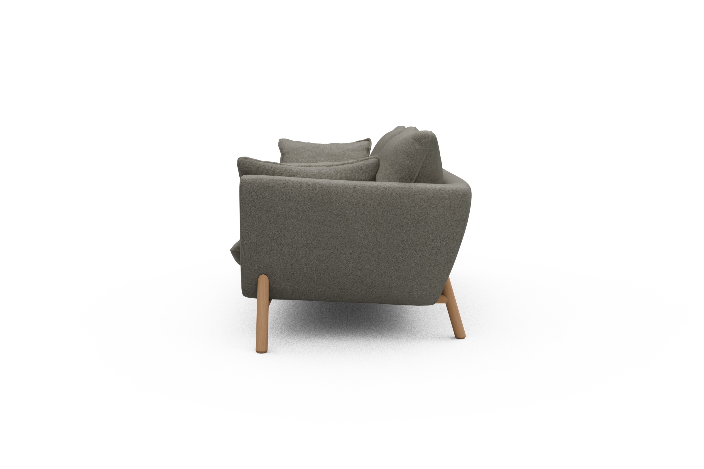 Sofa Emil 2-Sitzer Beinfarbe Eiche Natur Denari-Warm-Grey