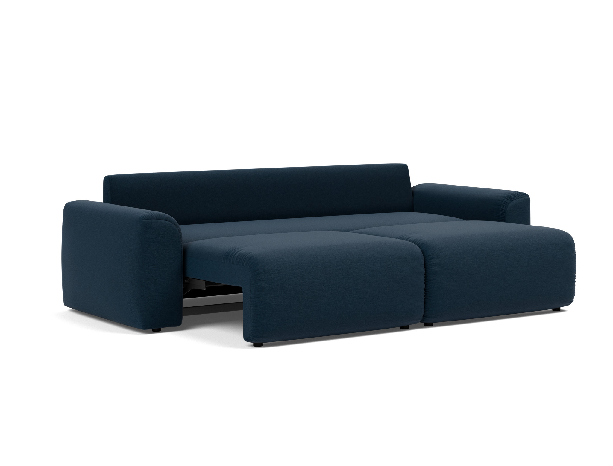 Schlafsofa Norum mit Chunky-Armlehnen Flachgewebe Mixed Dance 528-Blue