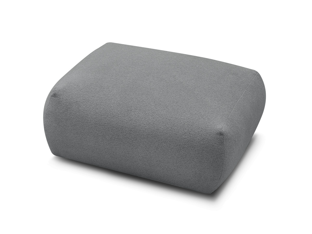 Bobochic Voltaire Pouf 106 × 90 cm Melange-Stoff Dunkelgrau