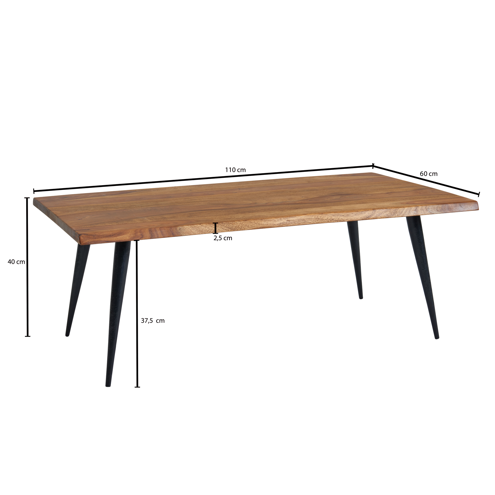Couchtisch Olafsvik Sheesham Massivholz 110 × 60 × 40 cm