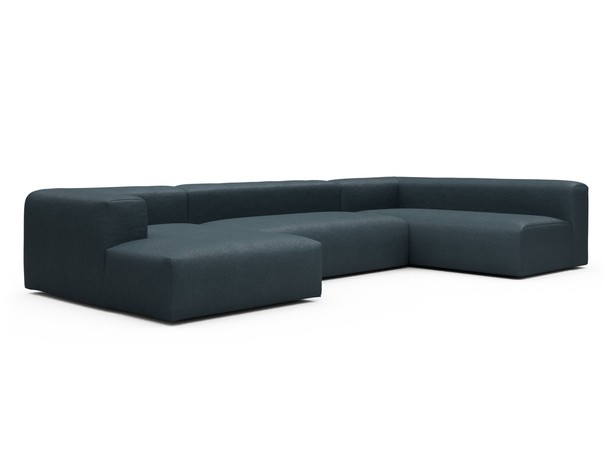 Skandi Home Wohnlandschaft Fred Chaiselongue links mit 2-Sitzer und lange Armlehne rechts Denari-Royal-Blue moebelfaktor