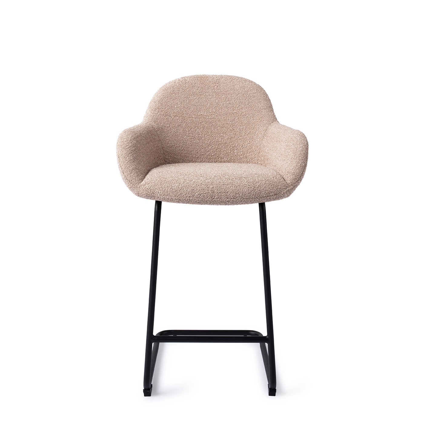 Jesper Home Barhocker Kushi Stone Haze Arch Schwarz Tresenhöhe 65 cm
