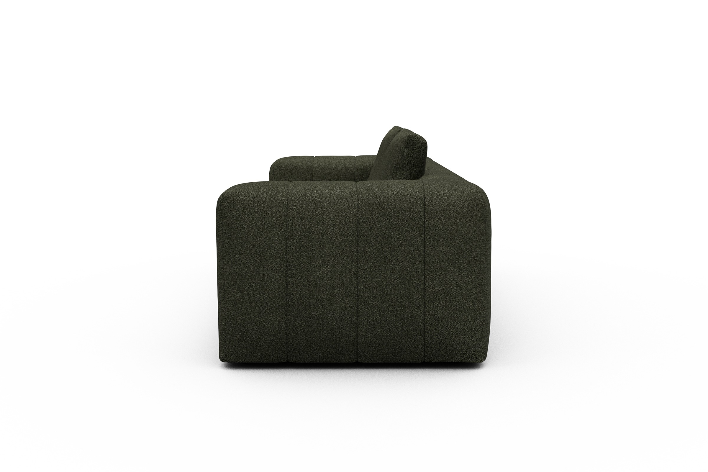 Sofa Hugo 3-Sitzer Boucle-Forest-Green