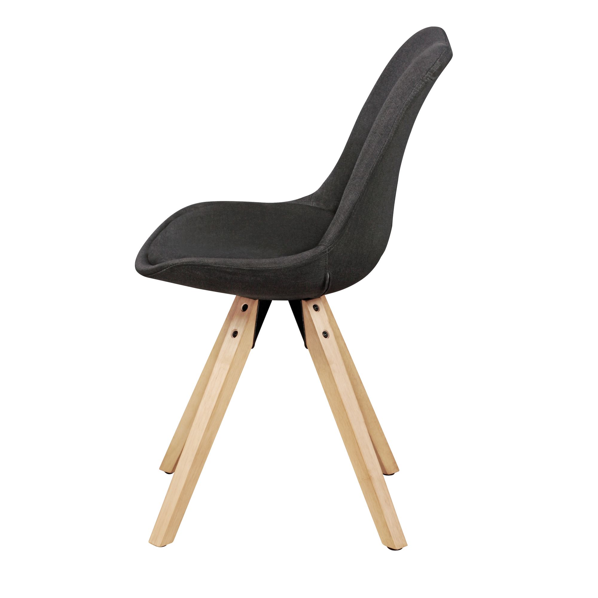 Polsterstuhl Arna Metall Schwarz 49 × 52 × 87 cm