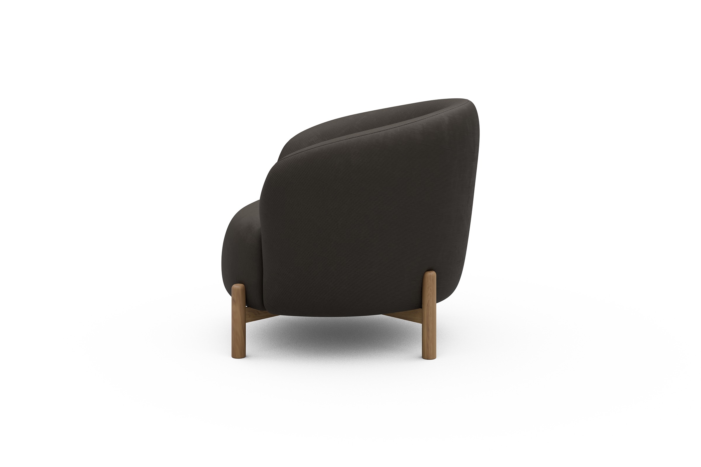 Sessel Ronda Holzbeine Eiche Natur Cordufine-Taupe