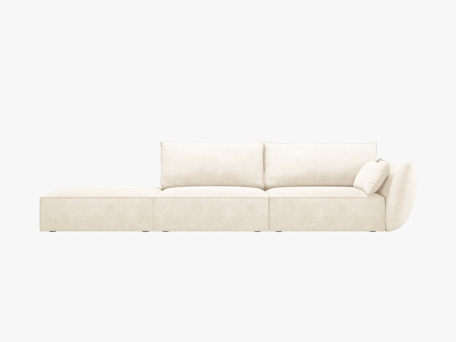 Micadoni Sofa Kaelle 4-Sitzer Links Chenille Over The Horizon Helles Beige