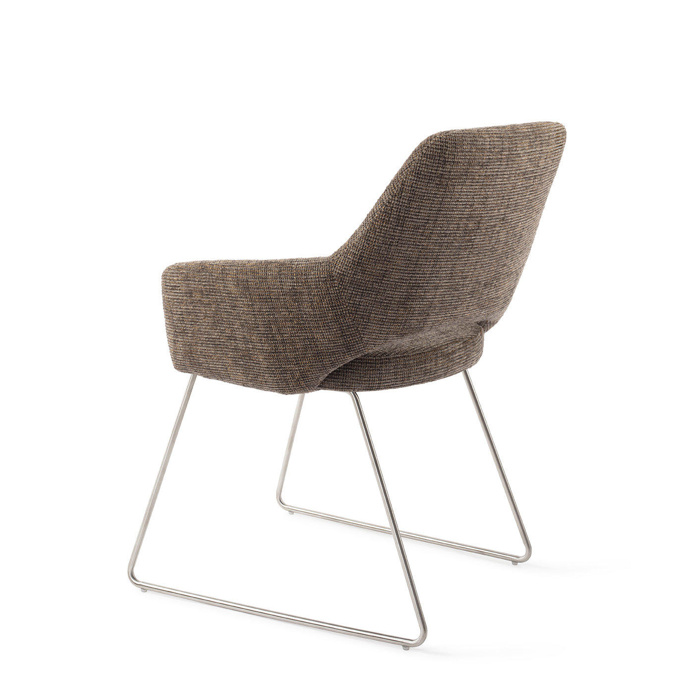 Jesper Home Esszimmerstuhl Yanai Checked Chestnut Slide Stahl