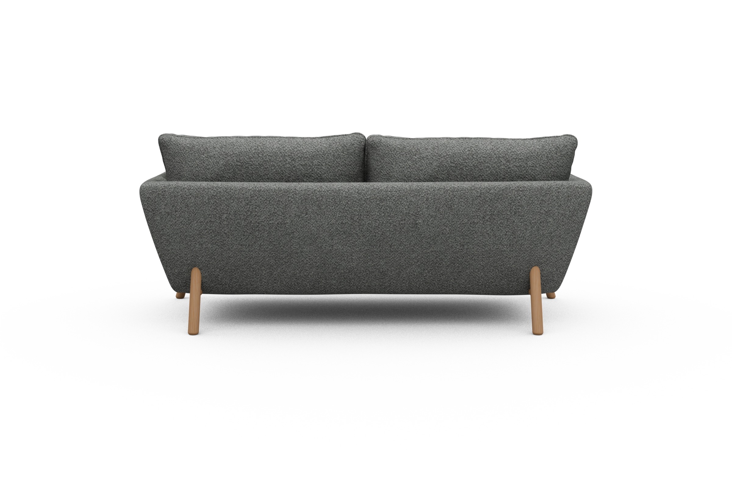 Sofa Emil 2-Sitzer Beinfarbe Eiche Natur Vanora-Warm-Grey