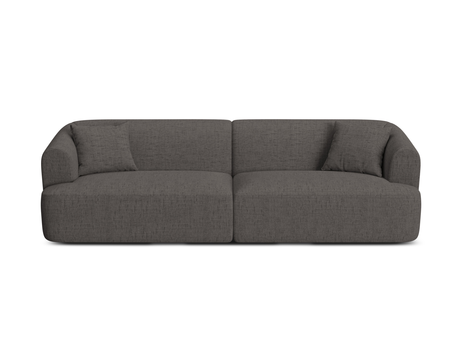 Cosmopolitan Design Sofa Campi 4-Sitzer Strukturierter Stoff Moly Grau