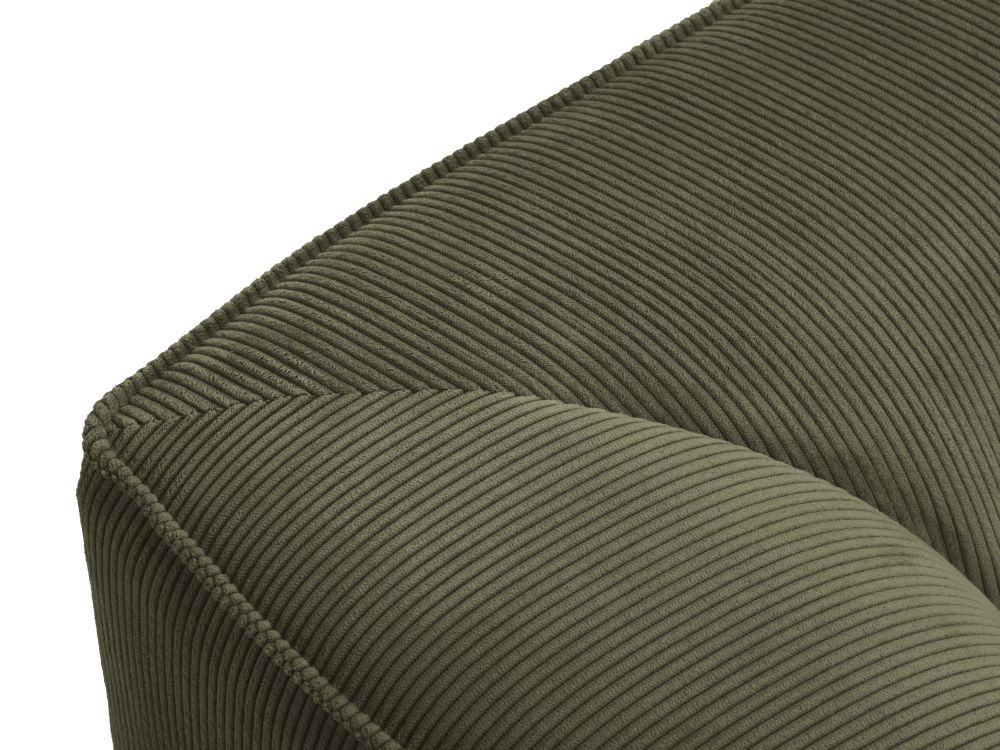Cosmopolitan Design Ecksofa Siena 5-Sitzer Kord Scala Grün Links