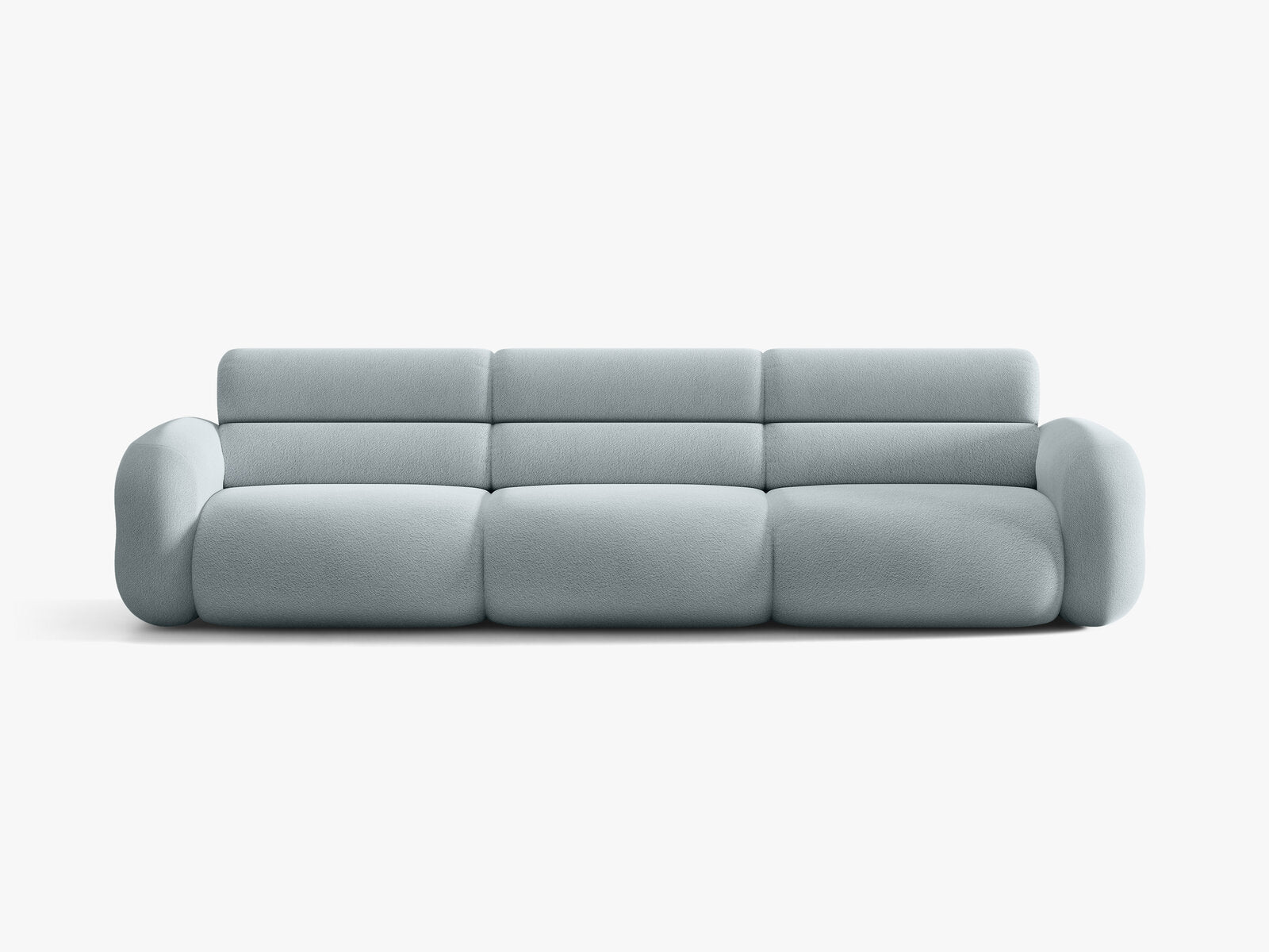 Micadoni Neo Modulares Sofa 4-Sitzer Boucle Baloo Hellblau