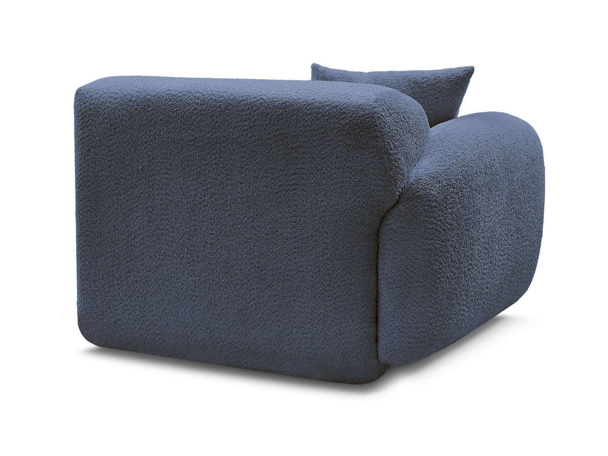 Bobochic Anda Sofamodul 1-Sitzer 104 × 103 cm Chenille Dunkelblau Ecke links