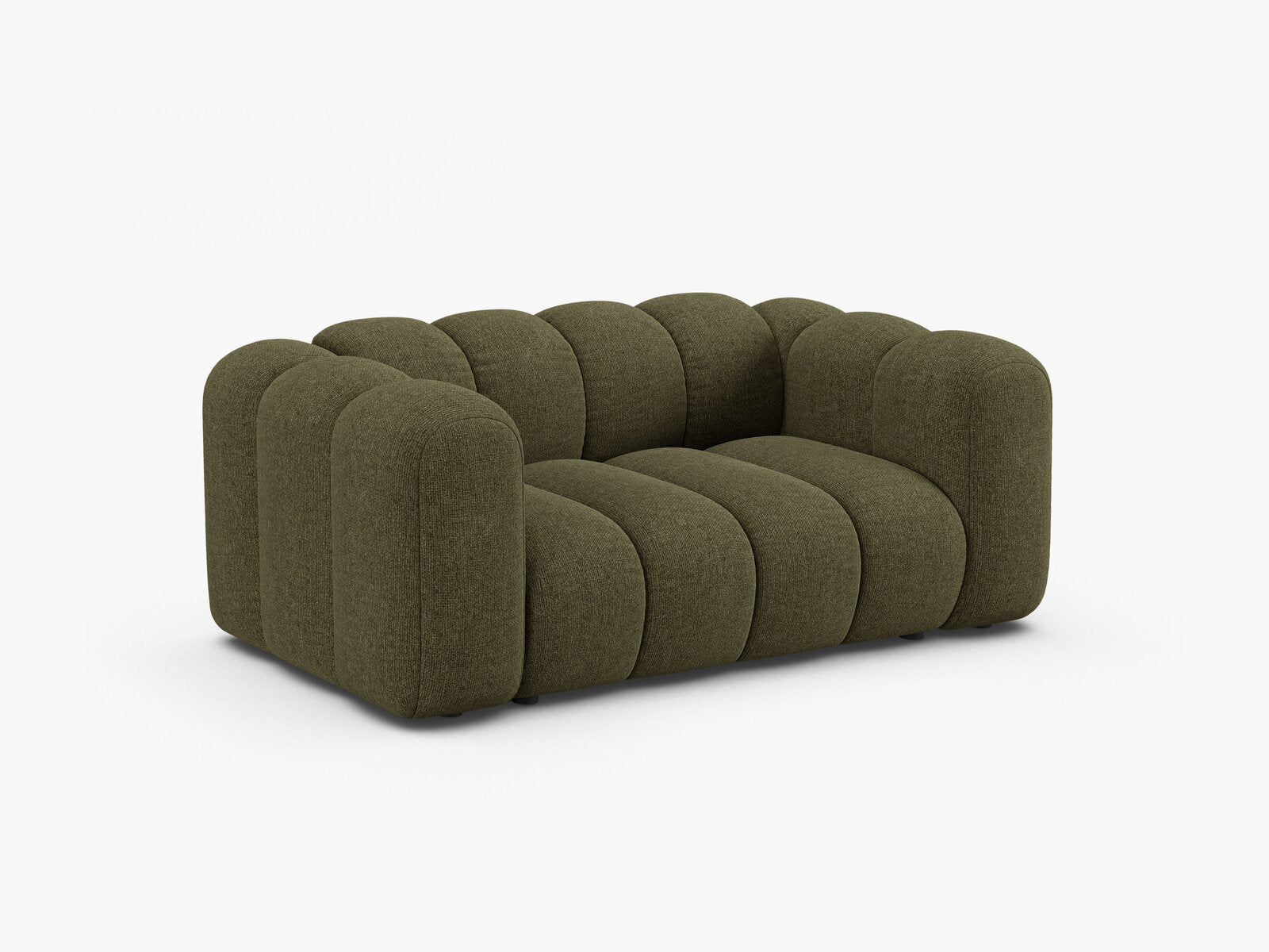 Micadoni Sofa Lupine 2-Sitzer kleine Version Chenille Eden Grün