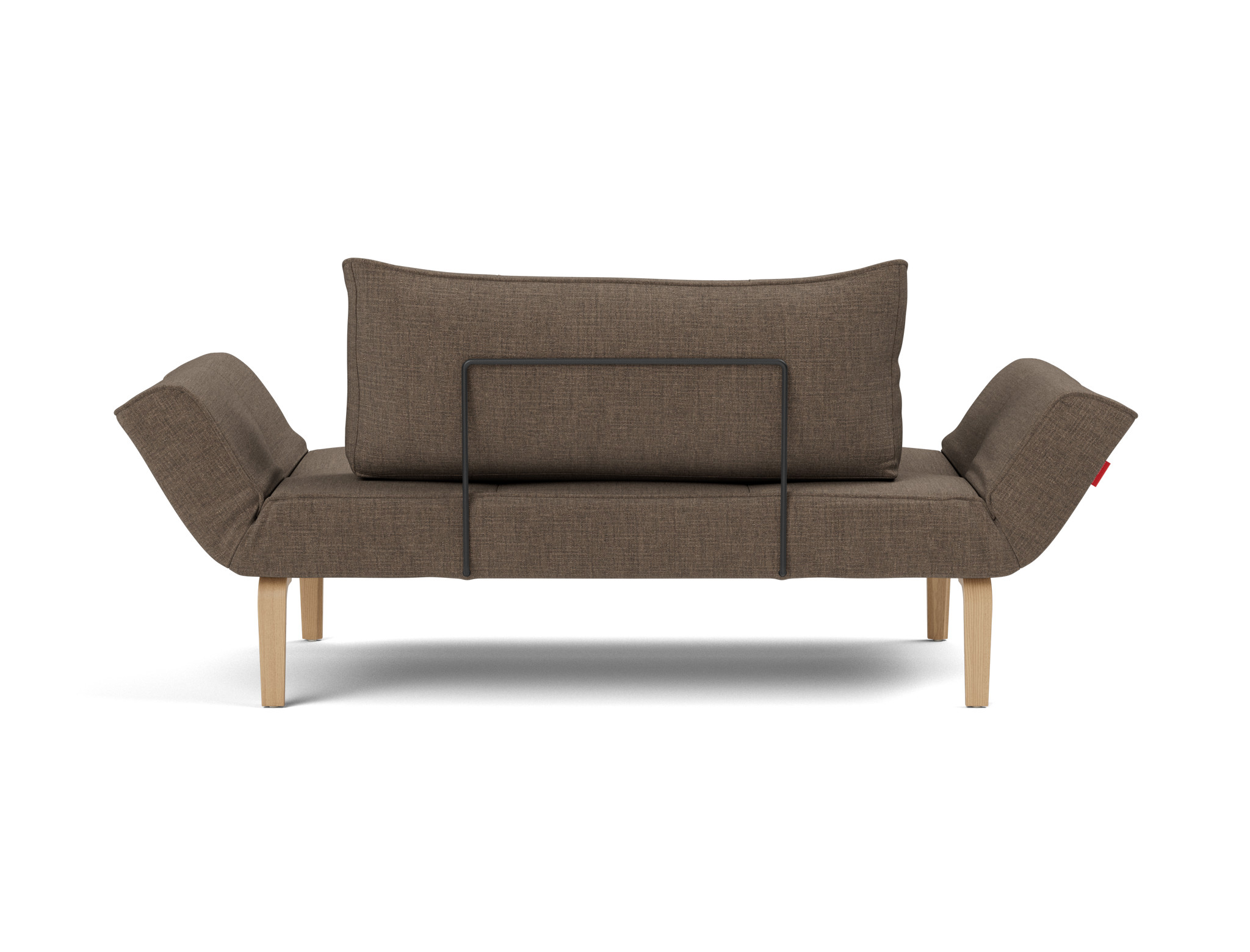 Tagesbett Zeal Chenille Esina 411-Cedar-Brown Beine Bow Eiche