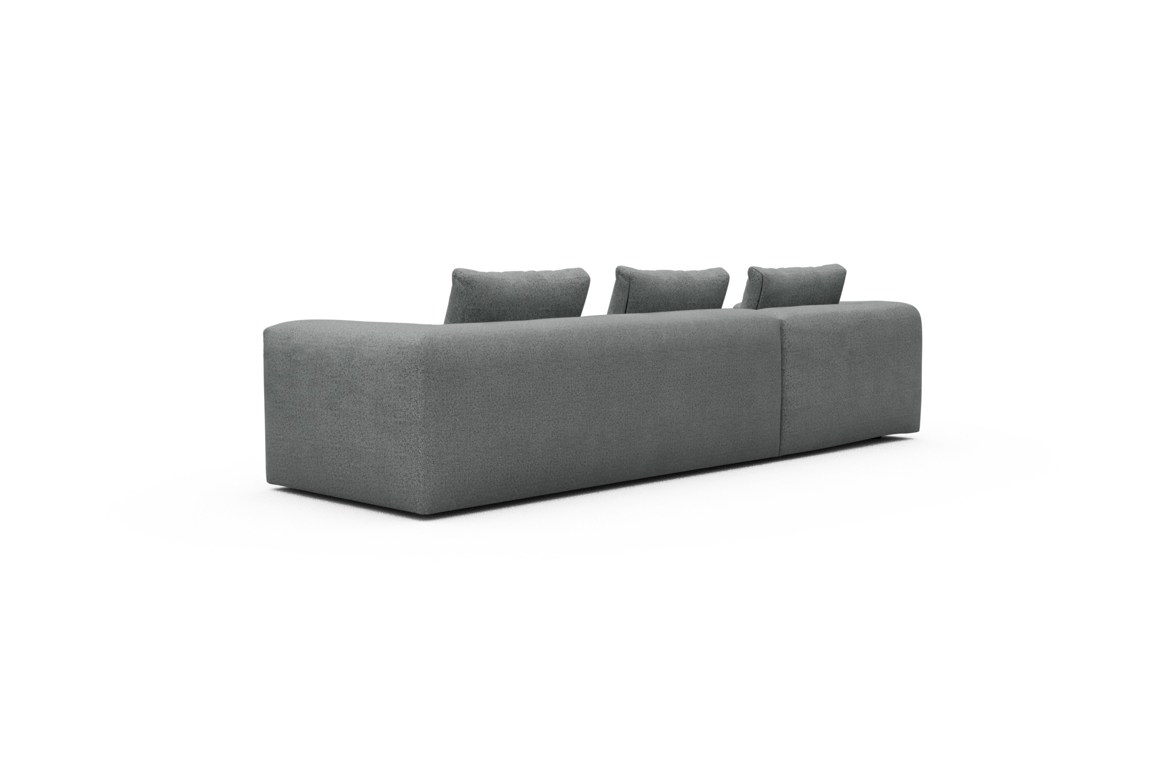 Ecksofa Fred Chaiselongue links mit 2,5-Sitzer Aivi-Gravet-Grey