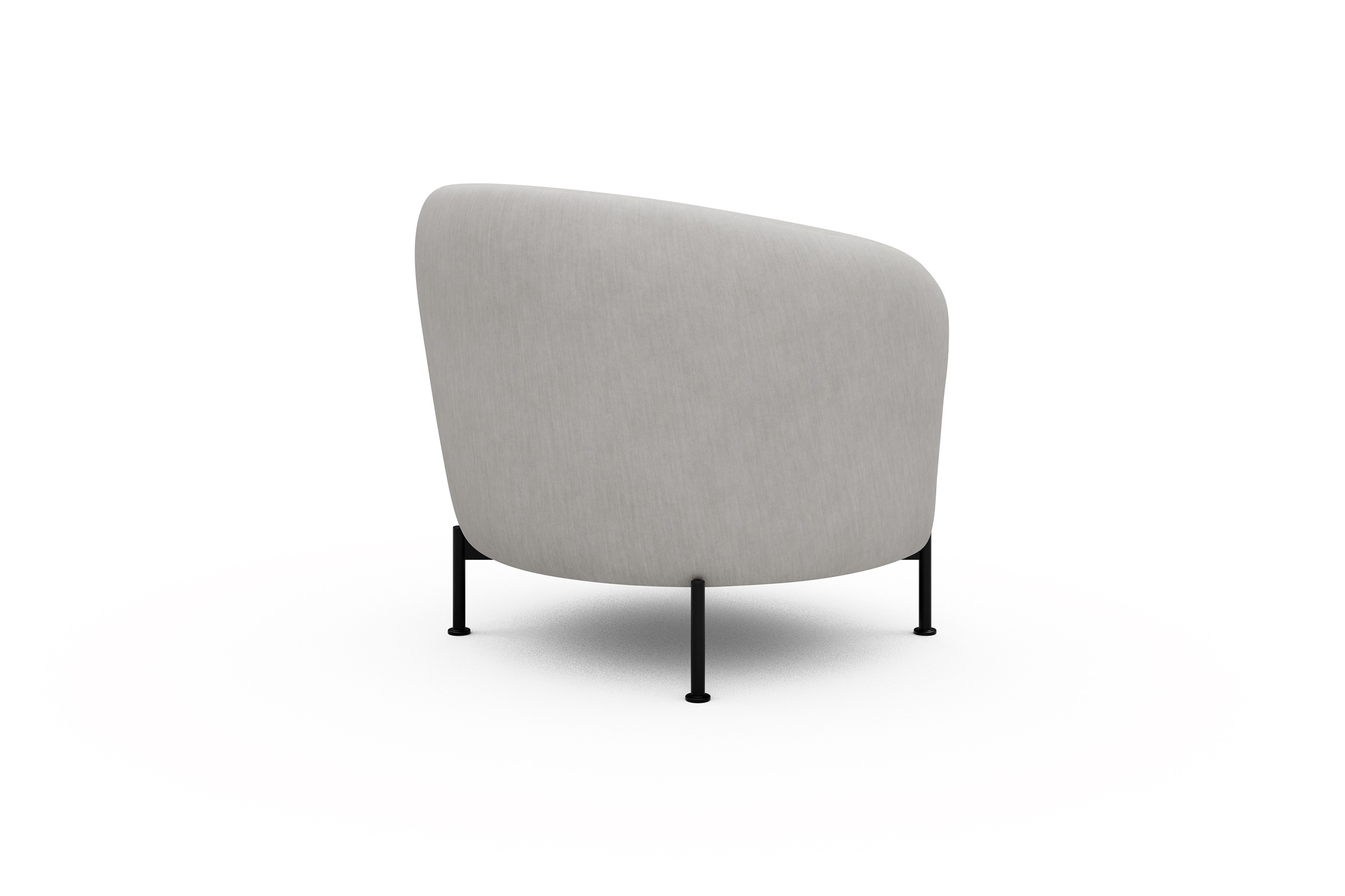 Sessel Ronda X-Metallgestell Schwarz Vivus-Dusty-Off-White