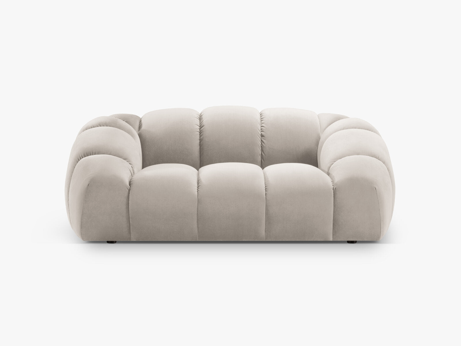 Micadoni Sofa Diana 2-Sitzer Samt Beige