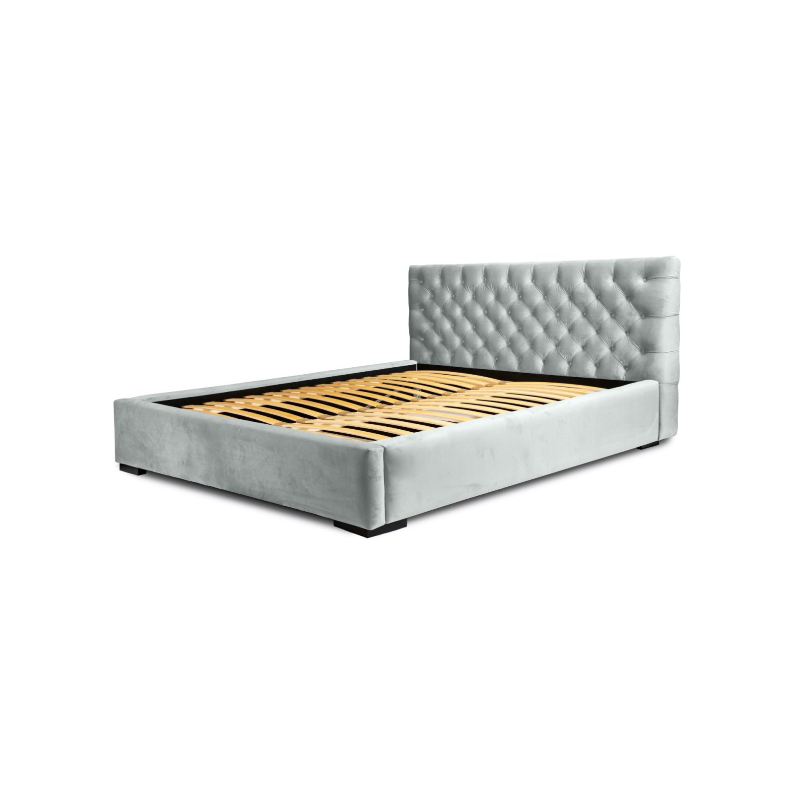 Polsterbett Sento-I Samtstoff 140x200 mit Metallrahmen Magic Velvet 2247