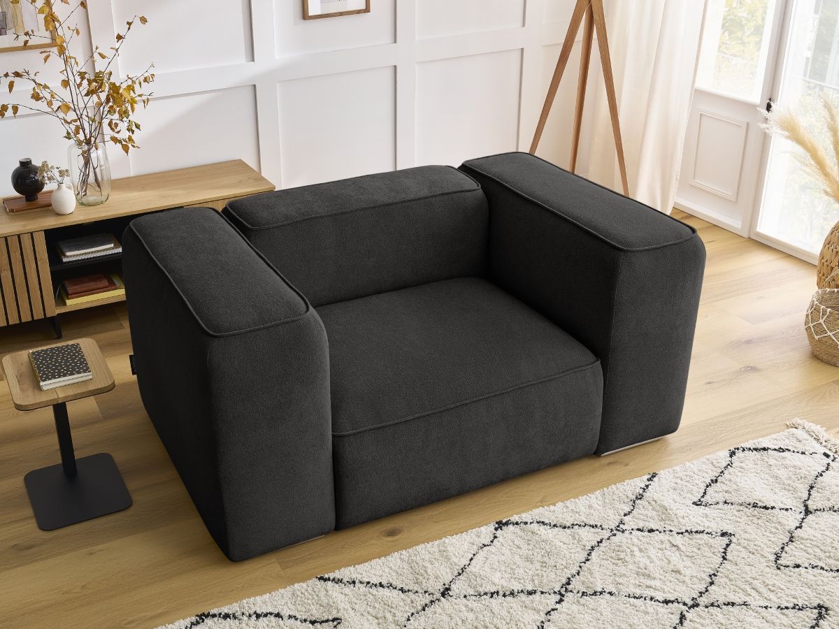 Bobochic Zephyr Sessel Strukturstoff Schwarz