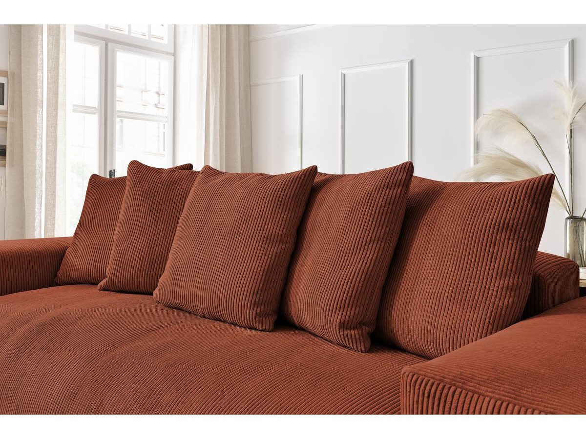 Bobochic Voltaire Sofa 3-Sitzer 280 × 124 cm Cordsamt Orange