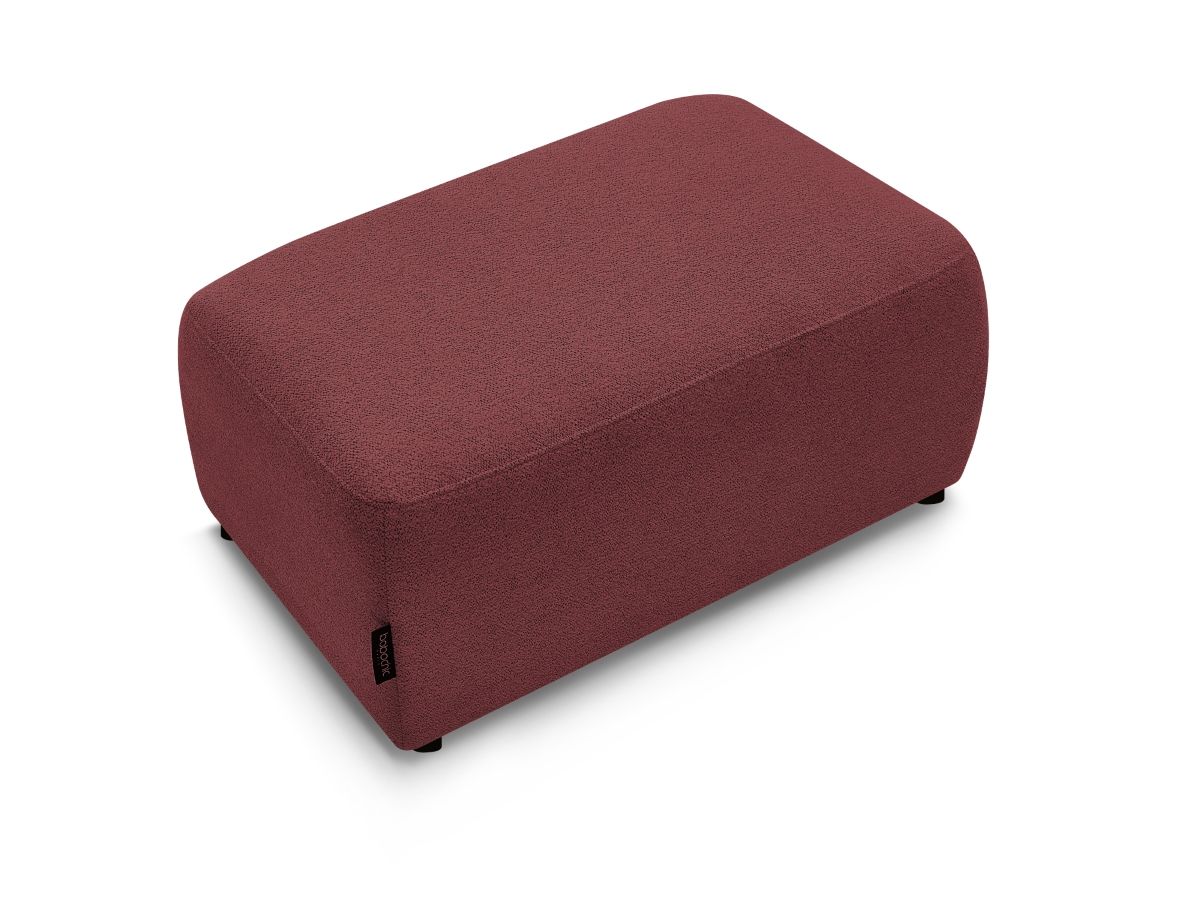 Bobochic Atilla Pouf Melange-Stoff Rot