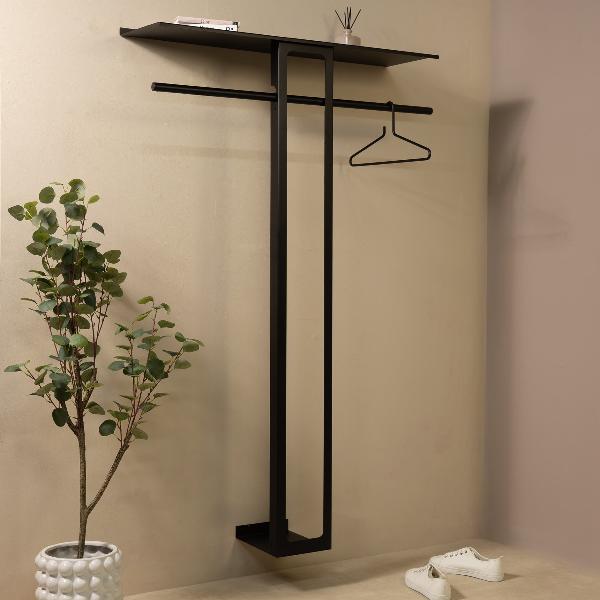 Spinder Design Wandgarderobe Luno Large 100 Schwarz