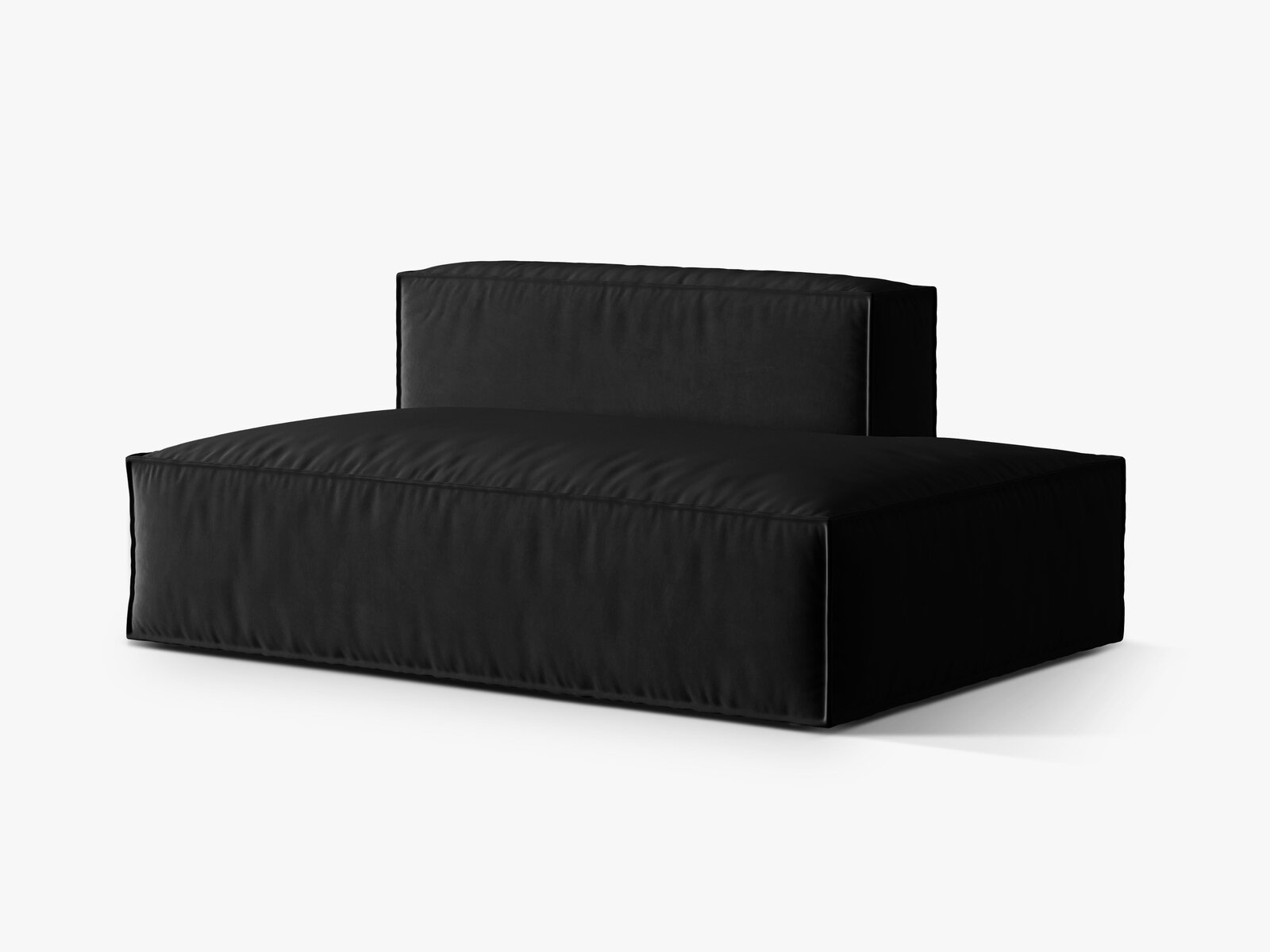 Micadoni Modul Nuria 3-Sitzer Rechts Samt Schwarz