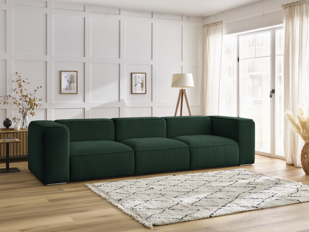 Bobochic Zephyr Sofa 3-Sitzer Strukturstoff Grün