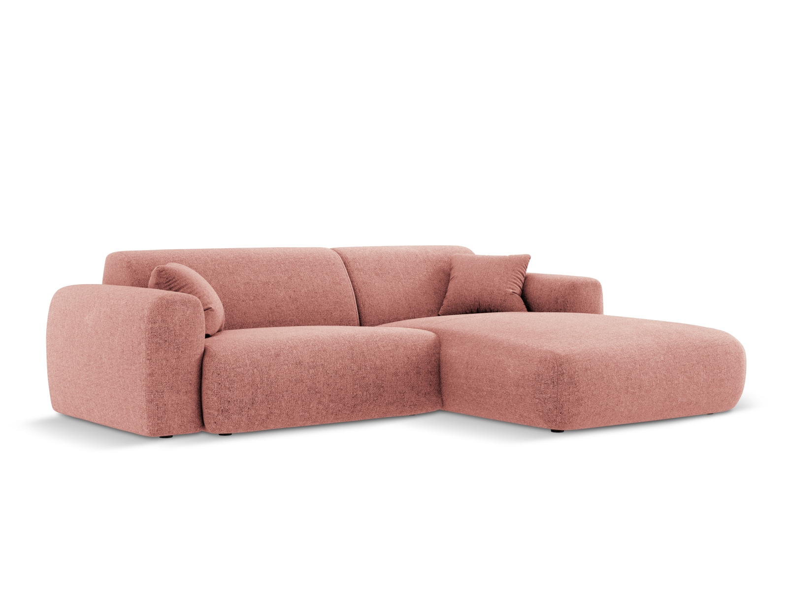 Cosmopolitan Design Ecksofa Nolio 4-Sitzer kleine Version Chenille Haga Rosa Rechts