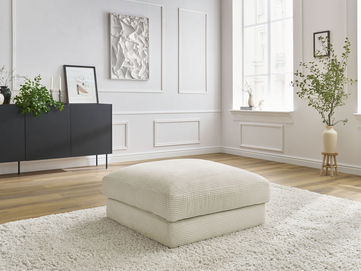 Bobochic Leonard Pouf Cordsamt Beige