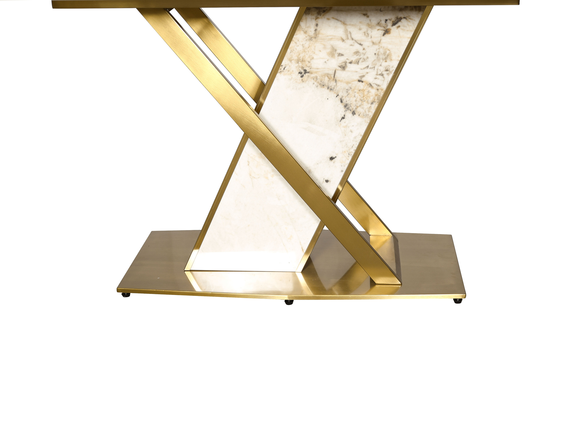 Livin Hill Esstisch 180cm Modig Goldene Beine, weiße Tischplatte M55